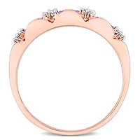 Julianna B 10K Rose Gold Amethyst & 0.07CTW Diamond Ring
