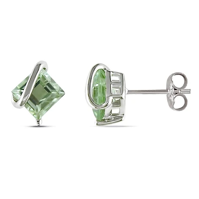 Julianna B Sterling Silver Green Quartz Earrings