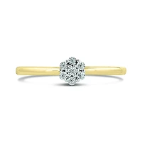 10K Yellow Gold 0.03CTW Diamond Cluster Promise Ring