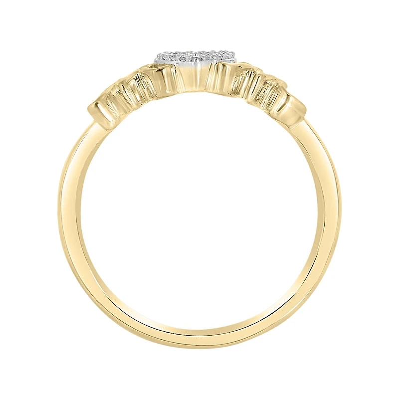 10K Yellow Gold 0.04CTW Diamond Mom Ring