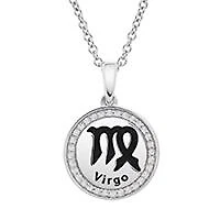Sterling Silver Virgo 0.10CTW Diamond Pendant