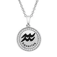 Sterling Silver Aquarius 0.10CTW Diamond Pendant