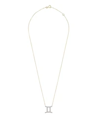 10K Yellow Gold Gemini 0.10CTW Diamond Pendant