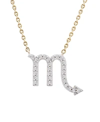 10K Yellow Gold Scorpio 0.10CTW Diamond Pendant
