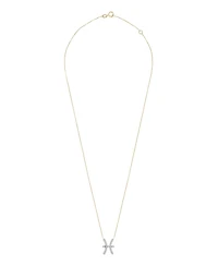 10K Yellow Gold Pisces 0.10CTW Diamond Pendant