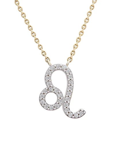 10K Yellow Gold Leo 0.10CTW Diamond Pendant