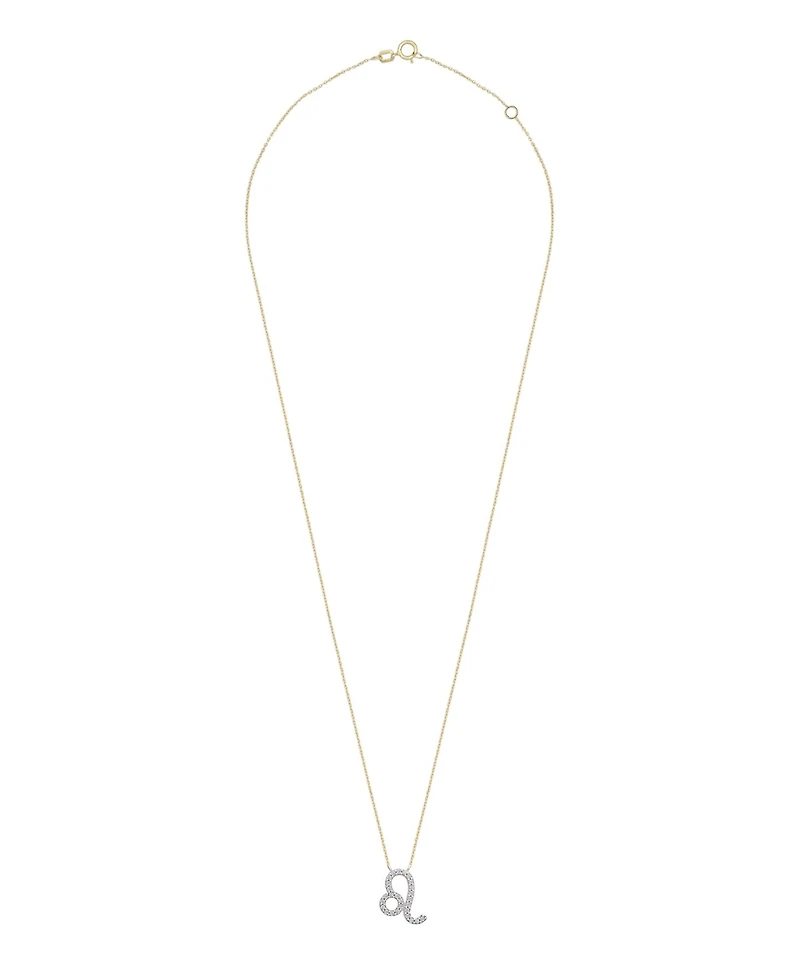 10K Yellow Gold Leo 0.10CTW Diamond Pendant