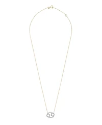 10K Yellow Gold Cancer 0.10CTW Diamond Pendant