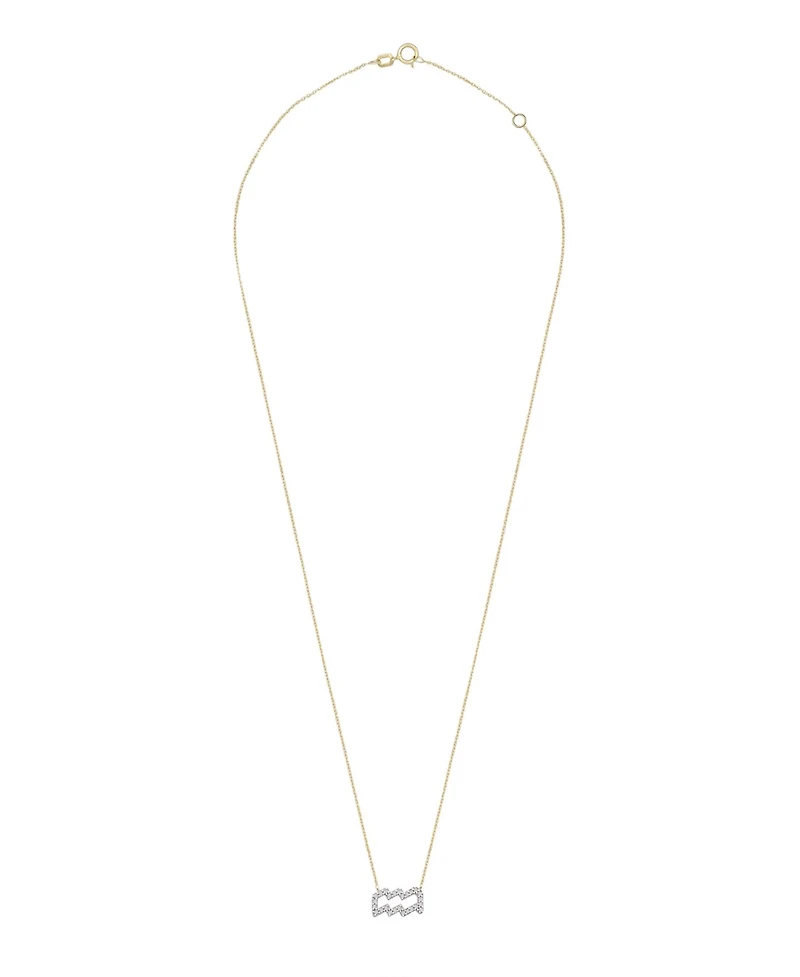 10K Yellow Gold Aquarius 0.10CTW Diamond Pendant