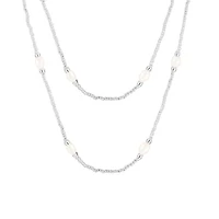 36" Endless 7-8mm Freshwater Pearl Necklace with Glass Beads