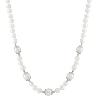 Sterling Silver 6-12mm Freshwater Pearls 18" Necklace