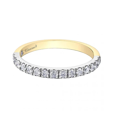 Charmed By Richard Calder 14K Yellow & White Gold 0.46CTW Wedding Band