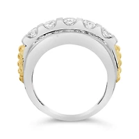 10K White and Yellow Gold Lab Grown 2.94CTW Diamond Band
