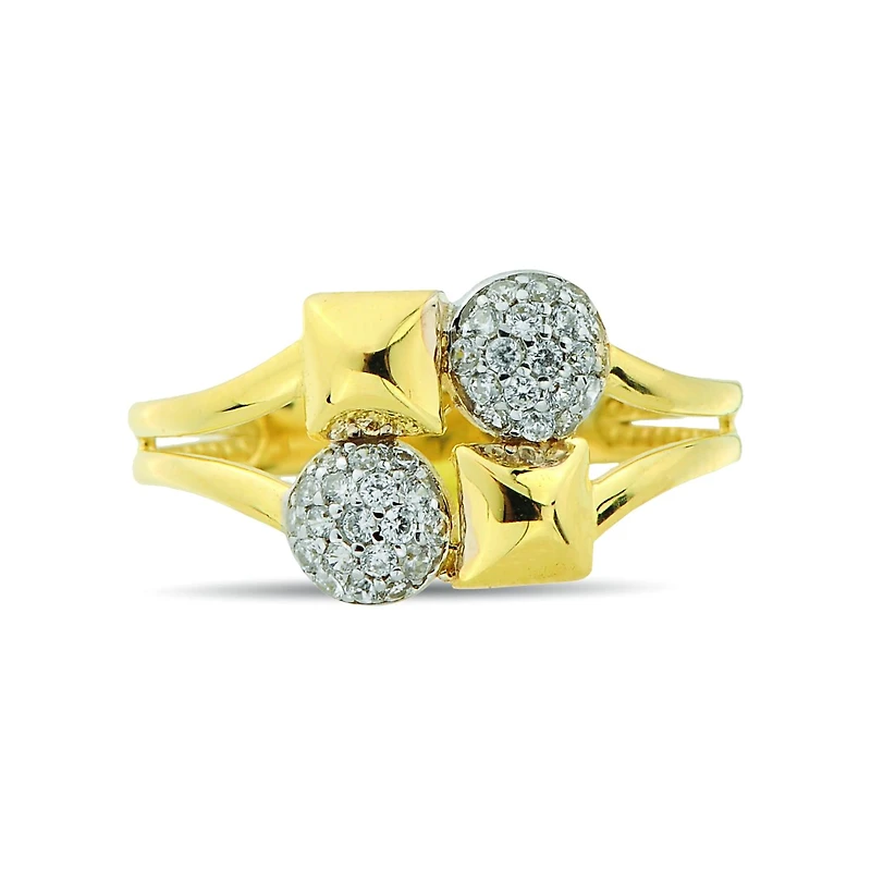 10K Yellow Gold Cubic Zirconia Ring
