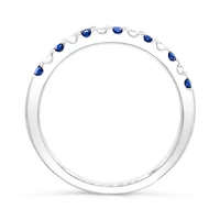 14K White Gold Sapphire & Diamond Ring