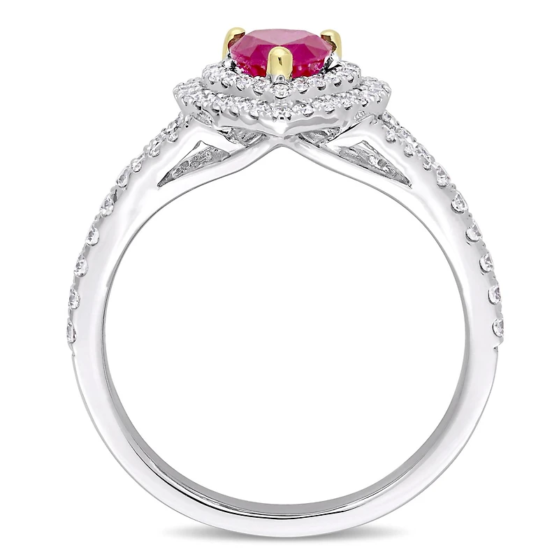 Julianna B 14K White Gold Ruby & Diamond Ring