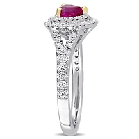 Julianna B 14K White Gold Ruby & Diamond Ring