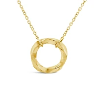 10K Yellow Gold 18" 8mm Open Circle Necklace
