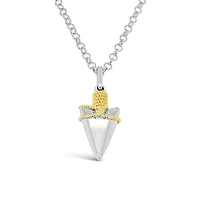 Sterling Silver Arrow Pendant with 24" Rolo Chain