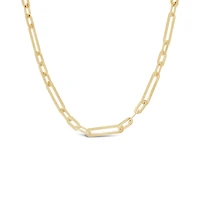 10K Yellow Gold 17" Paperclip Necklace