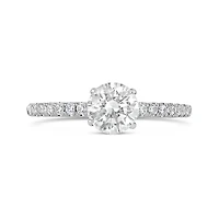 14K Yellow & White Gold 1.25CTW Diamond Solitaire with Side Accents Ring