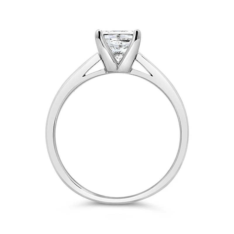 Glacier Fire 14K White Gold 1.00CT Princess Cut Diamond Solitaire Ring