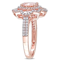 Julianna B 14K Rose Gold Morganite & Diamond Ring