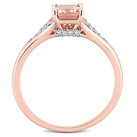 Julianna B 10K Rose Gold Morganite & Diamond Ring