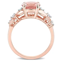 Julianna B 10K Rose Gold Morganite & Diamond Ring