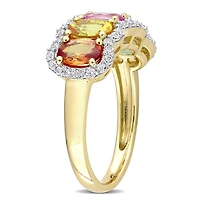 Julianna B 14K Yellow Gold Multi Colour Sapphire Ring