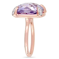 Julianna B 14K Rose Gold Rose De France & White Sapphire Fashion Ring