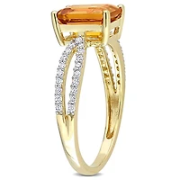 Julianna B 14K Yellow Gold Madeira Citrine & Diamond Fashion Ring