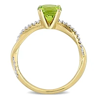 Julianna B 14K Yellow Gold Peridot & Diamond Fashion Ring