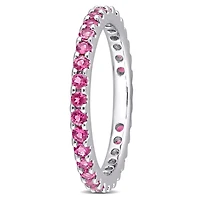 Julianna B 10K White Gold Pink Tourmaline Eternity Ring
