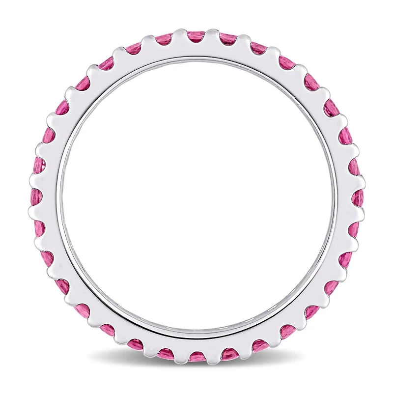 Julianna B 10K White Gold Pink Tourmaline Eternity Ring