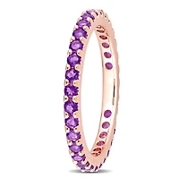 Julianna B 10K Rose Gold Amethyst Eternity Ring