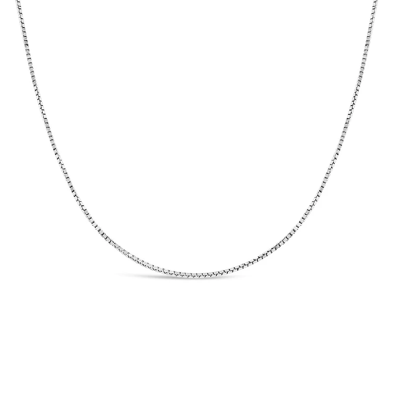 10K White Gold 18" 0.9mm Box Chain