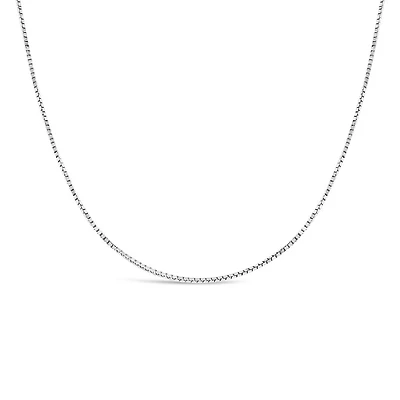 10K White Gold 18" 0.9mm Box Chain