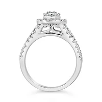 10K White Gold Oval Shaped Fashion Ring 1.50CTW I2/IJ