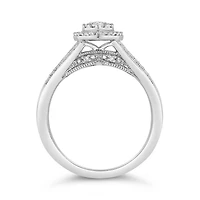 10K White Gold 0.50CTW Diamond Fashion Pear Shape Ring