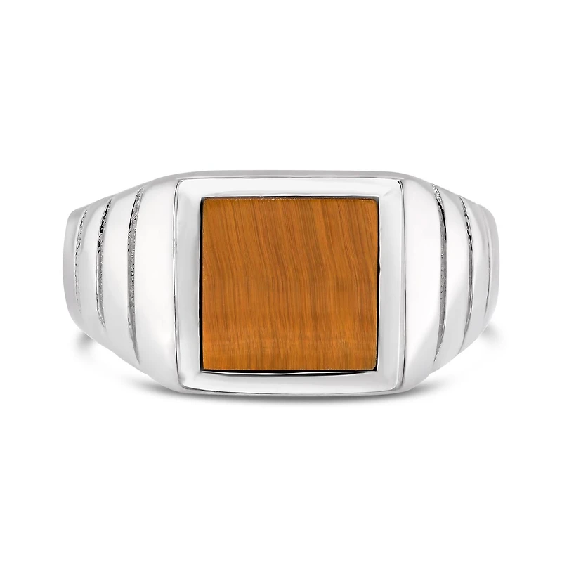 Sterling Silver Tiger Eye Ring Size Small