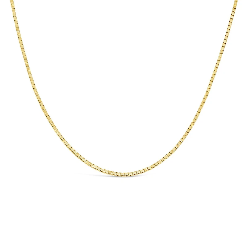 14K Yellow Gold 18" 0.8mm Box Link Chain