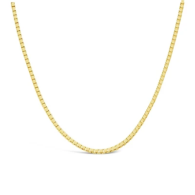 14K Yellow Gold 18" 1.00mm Box Link Chain