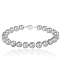 Sterling Silver Grey Freshwater Pearl 8" Bracelet