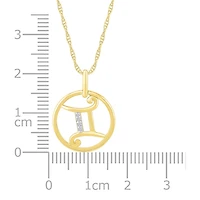 10K Yellow Gold Gemini Diamond Pendant