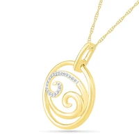 10K Yellow Gold Cancer Diamond Pendant