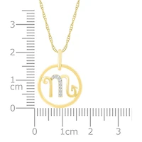 10K Yellow Gold Scorpio Diamond Pendant