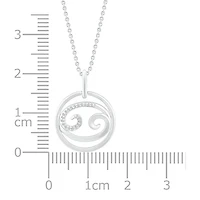 Sterling Silver Cancer Diamond Pendant