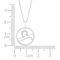 Sterling Silver Libra Diamond Pendant