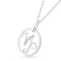 Sterling Silver Capricorn Diamond Pendant